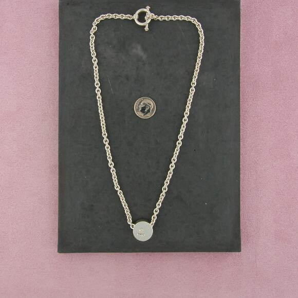 harley davidson sterling silver motorcycle shield chain necklace size 18in - Picture 2 of 3